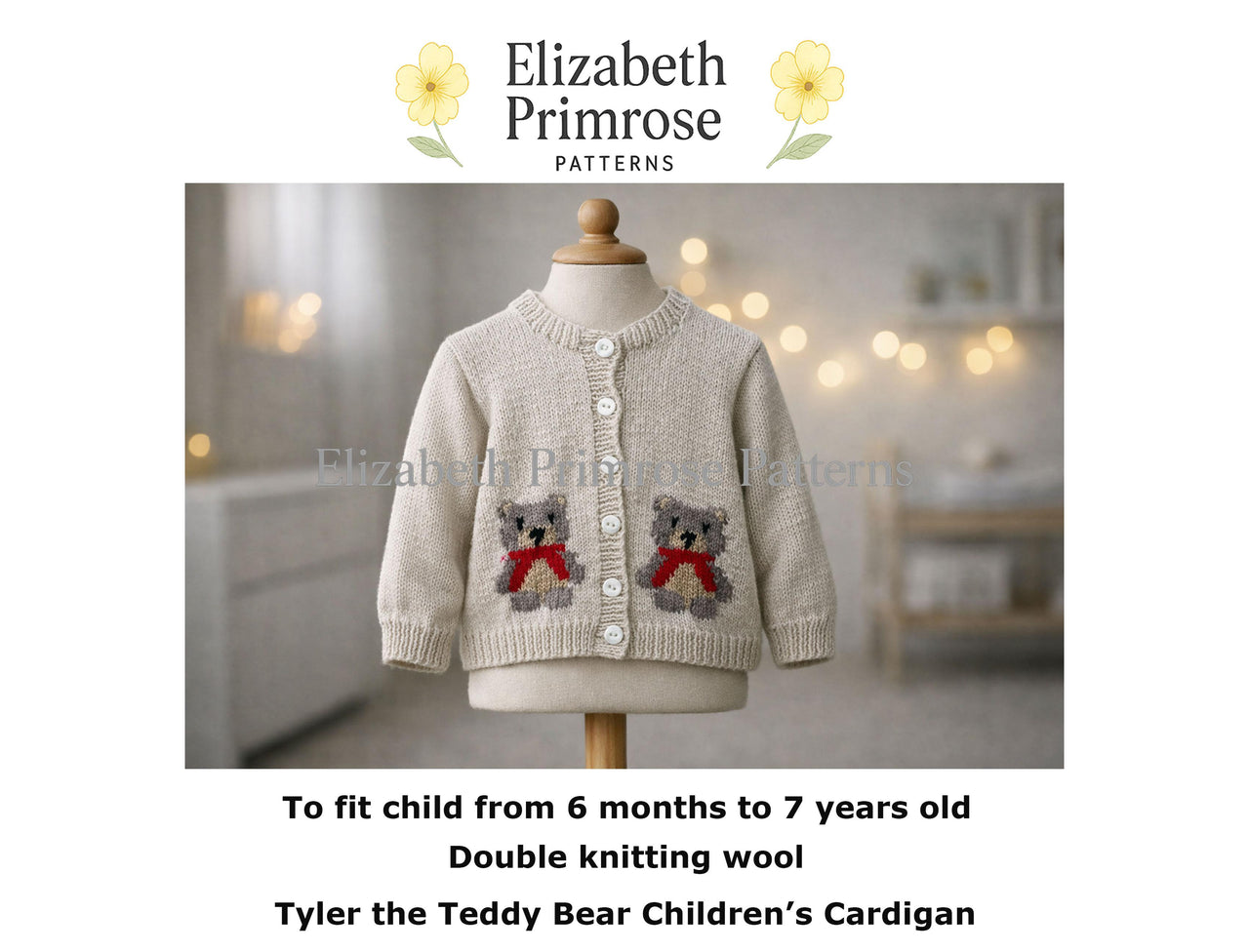 Tyler the Teddy Bear Children's Cardigan P184