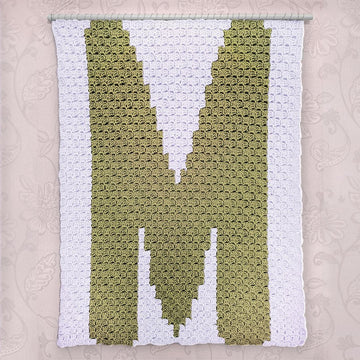 C2C - Letter M - Corner to Corner Blanket