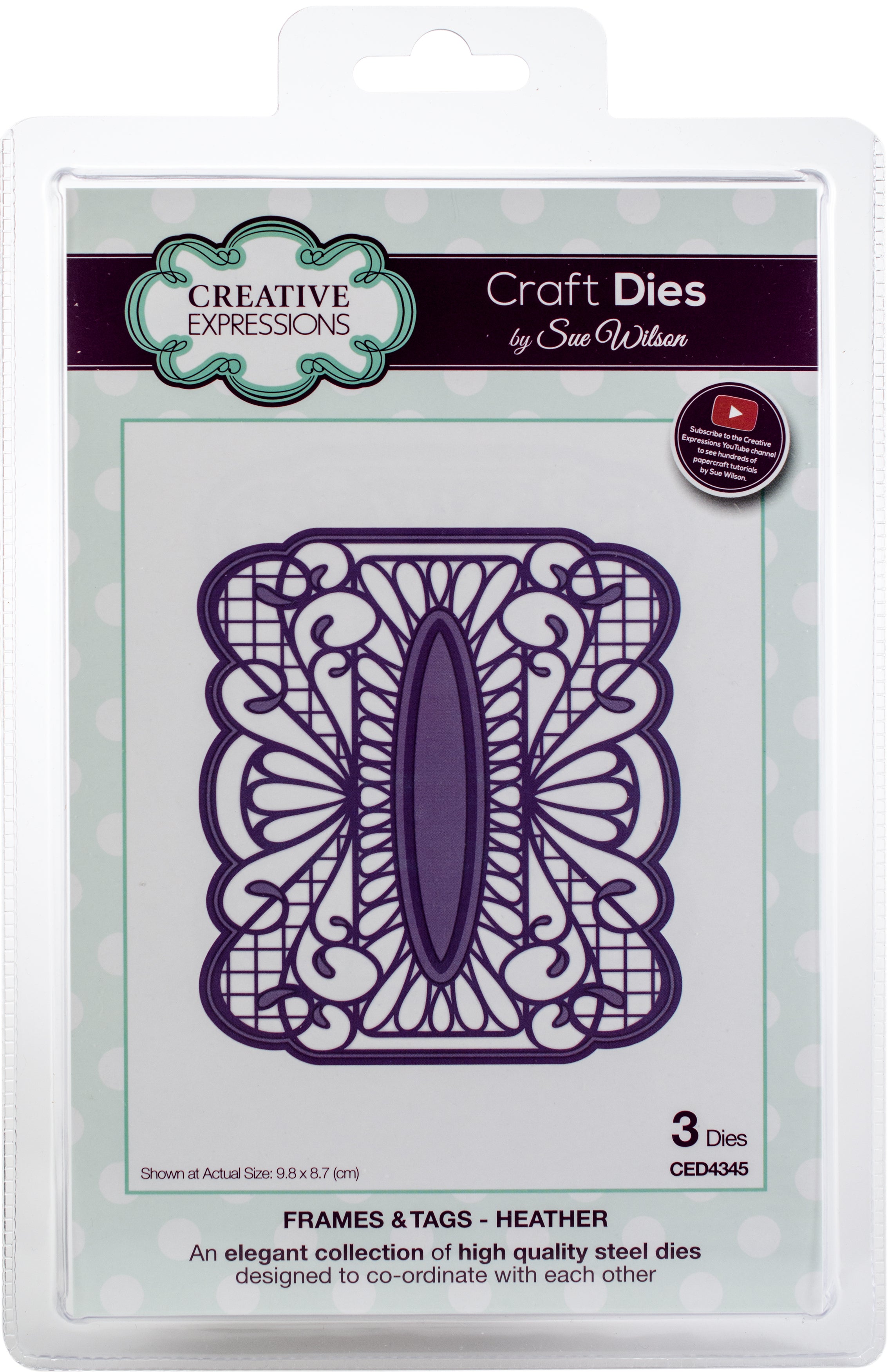Creative Expressions Craft Dies By Sue Wilson - Frames & Tags-Heather
