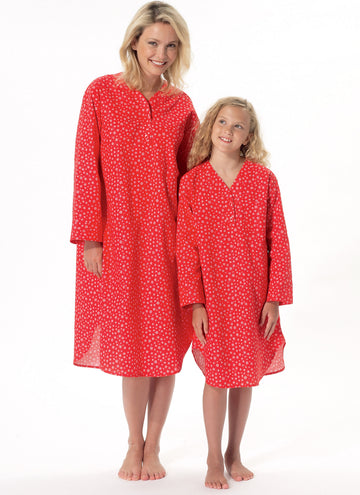 McCall's Misses'/Men's/Boys'/Girls' Top, Nightshirt and Pants M7299 - Sewing Pattern