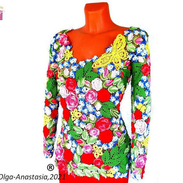 Butterfly lace pullover