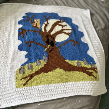 Old Spooky Tree baby blanket