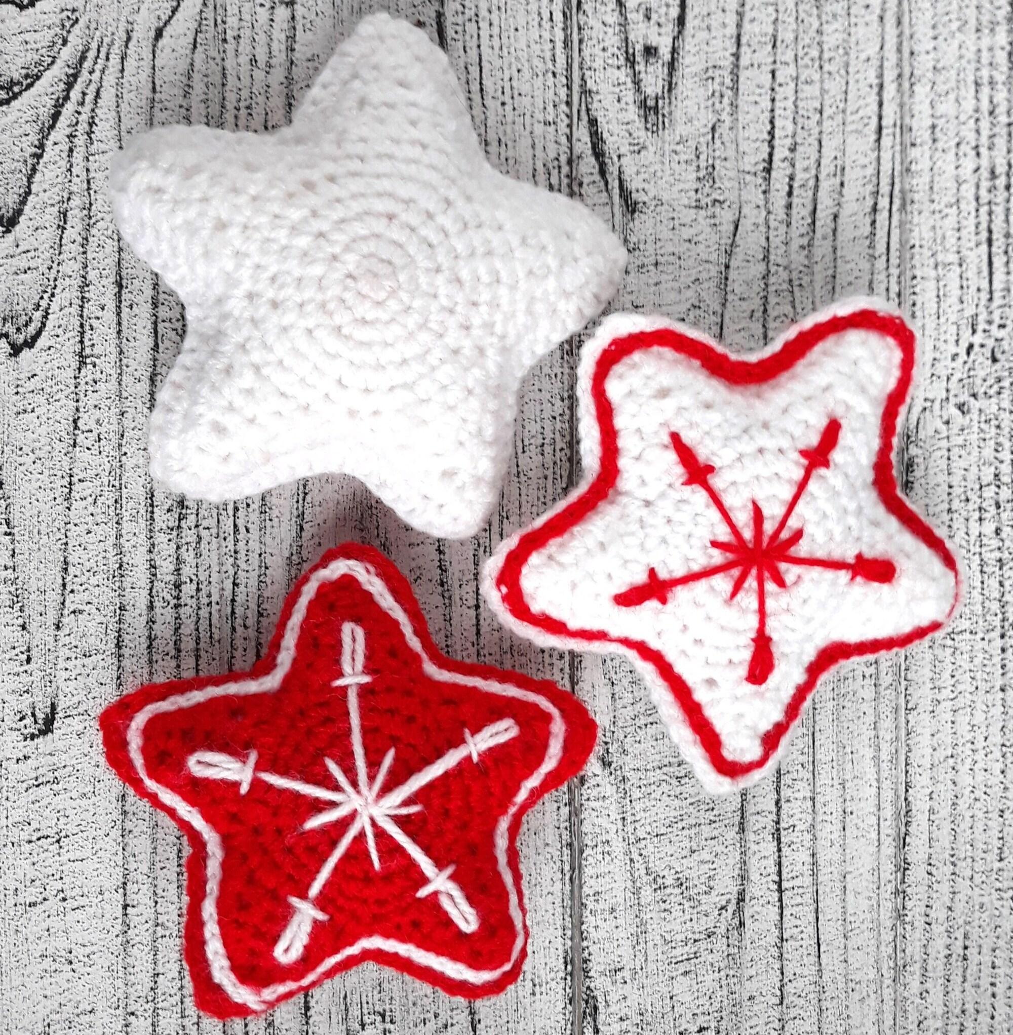 Crochet Christmas Star Ornament Pattern: DIY Xmas Decor (PDF file)