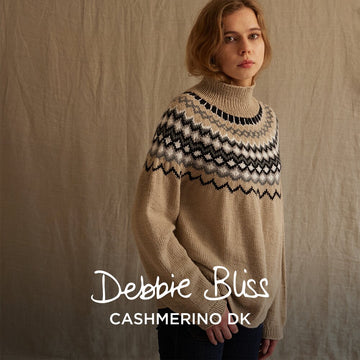 Lola Fairisle Yoke Sweater - Knitting Pattern for Women in Debbie Bliss Cashmerino DK