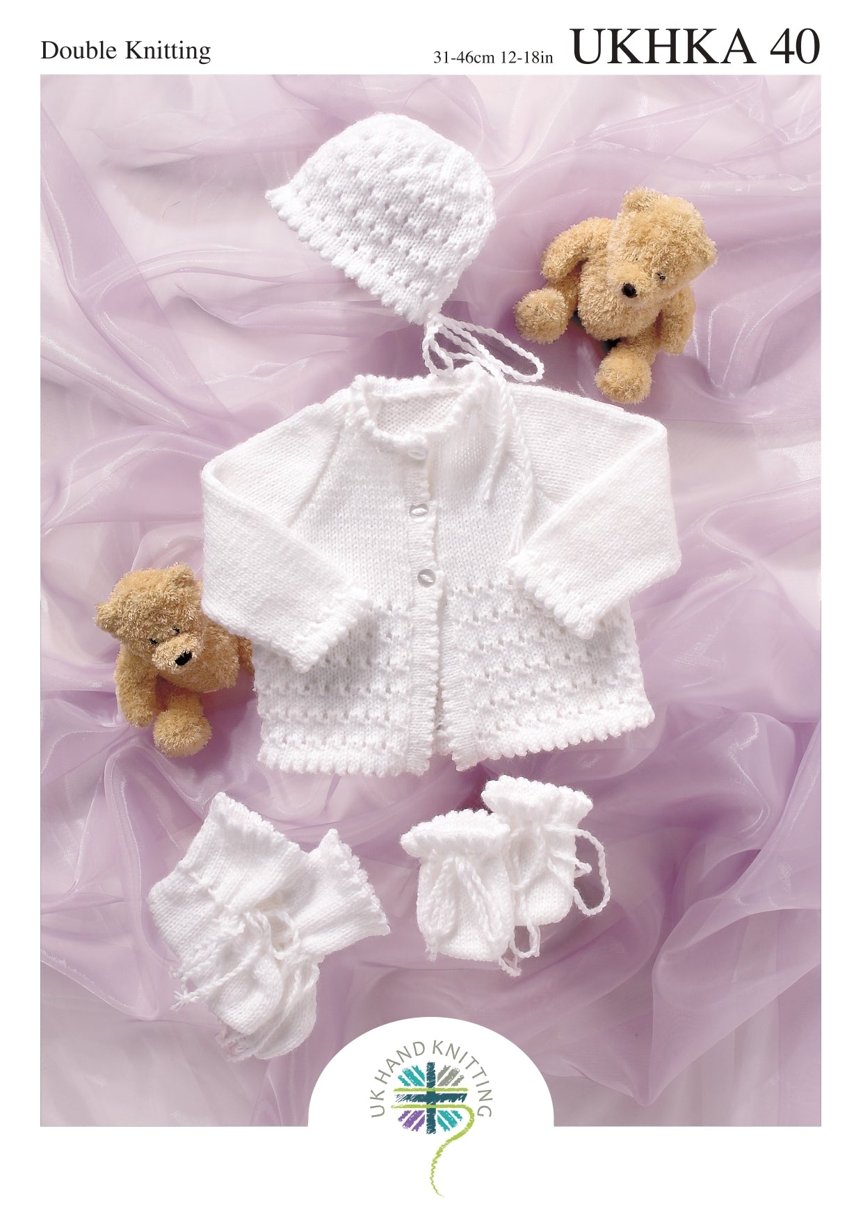 UKHKA 40 Cardigan, Hat, Bootes & Mittens - UKHKA40pdf - Downloadable PDF