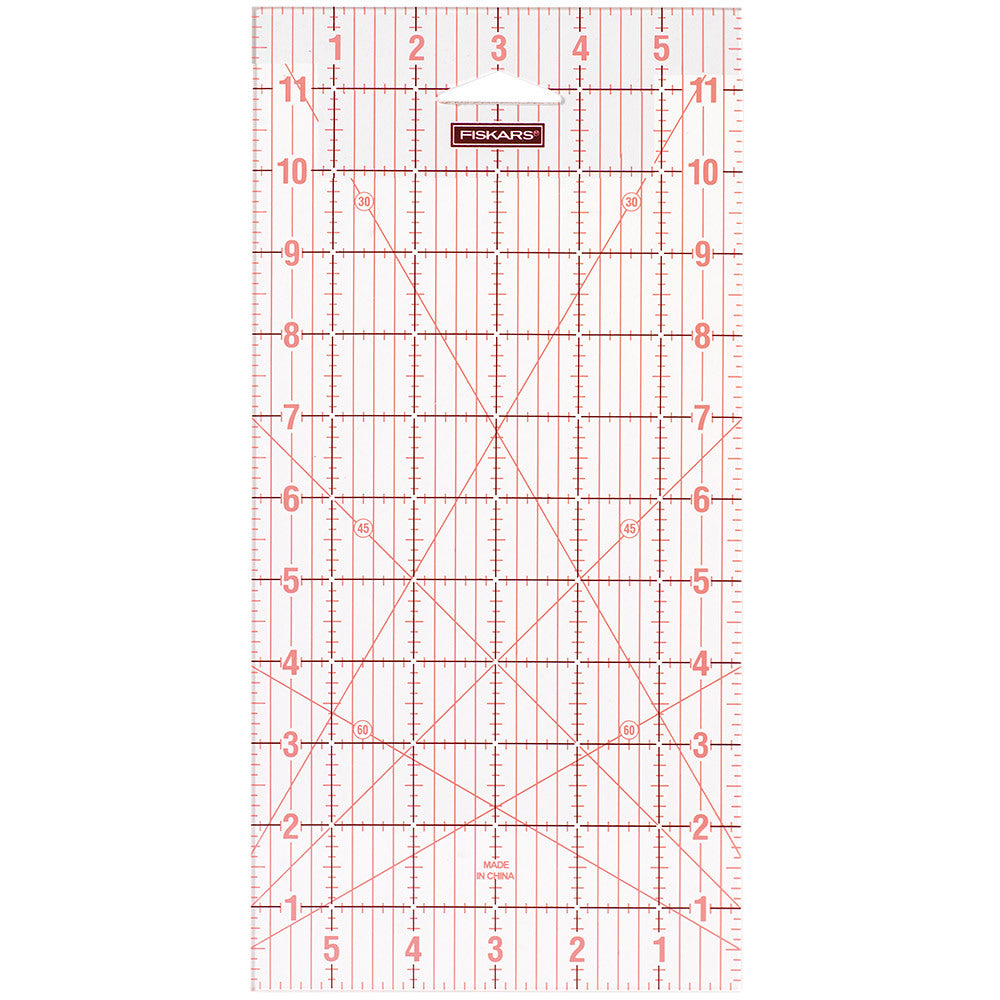 Fiskars Ruler: Acrylic: 6 x 12in