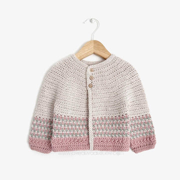 6-12 months- TICA Crochet Sweater / Cardigan