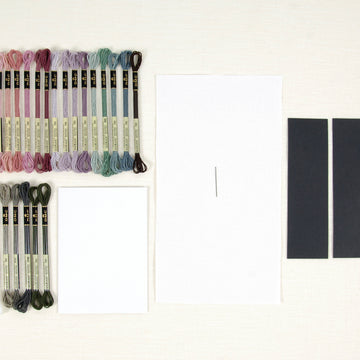 DMC Peony Branches Bookmark Cross Stitch Kit - 5 × 17 cm