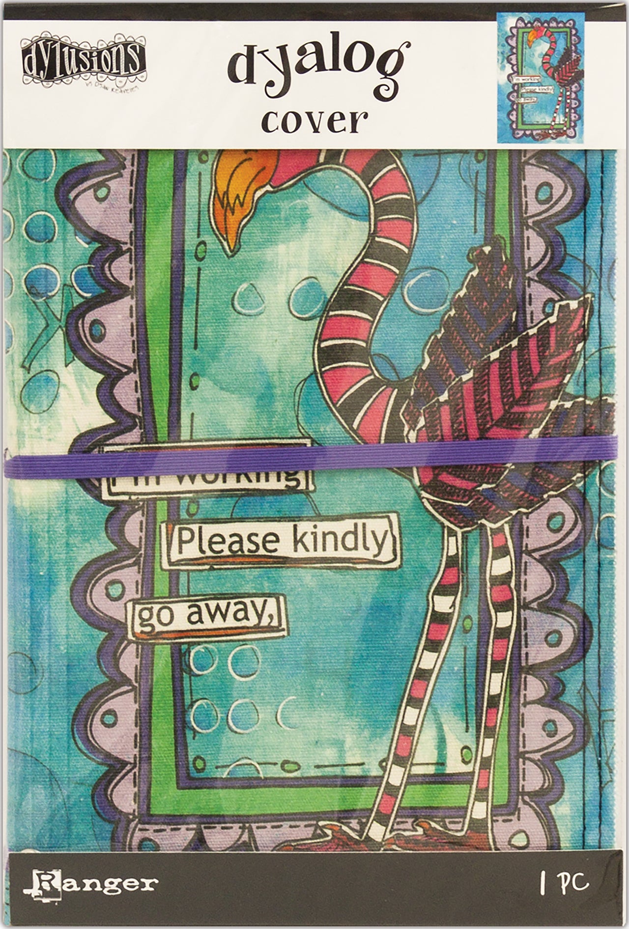 Ranger Dyan Reaveley's Dylusions Dyalog Canvas Printed Cover 5"X8" - Frame
