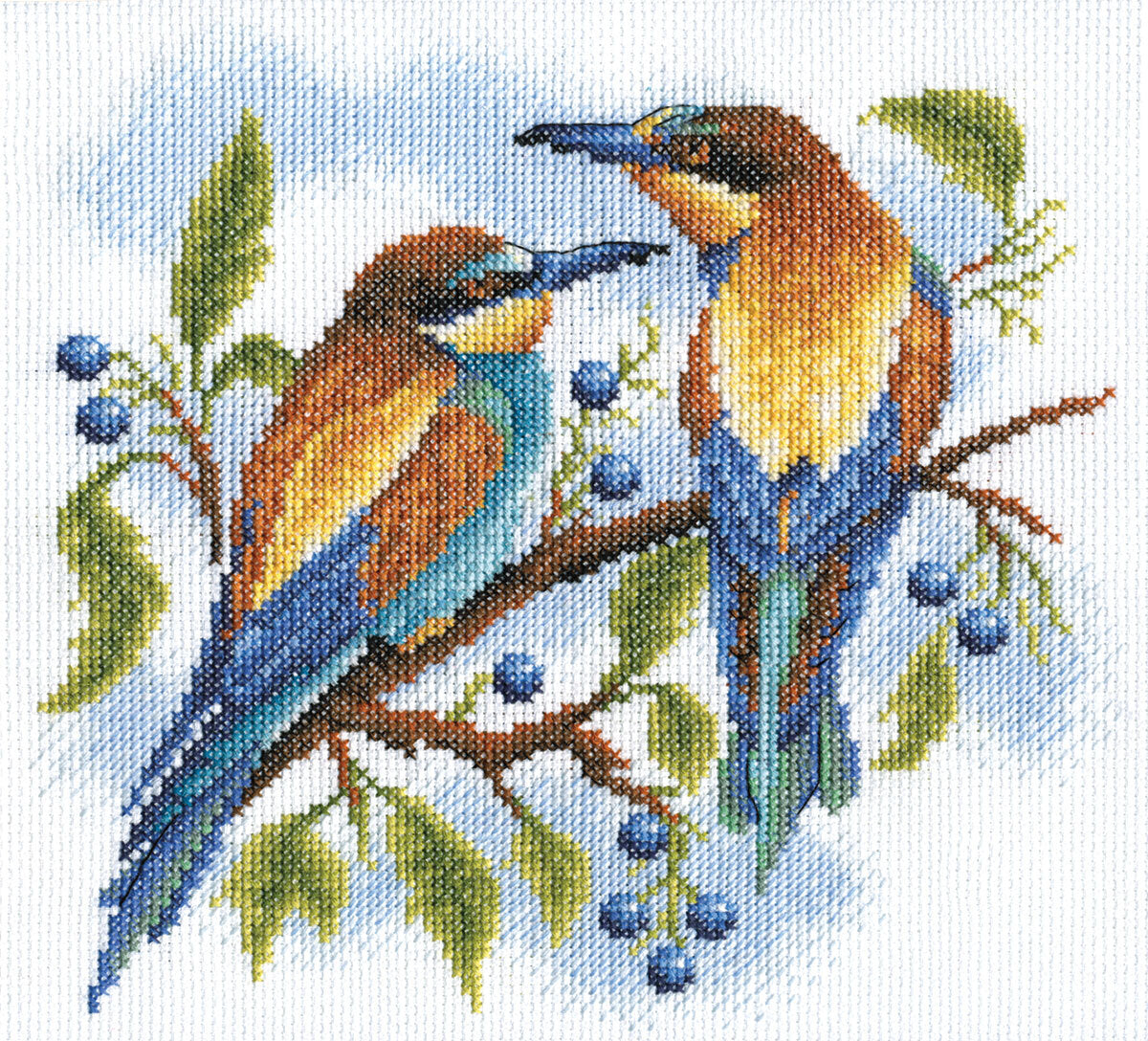 Gamma Bright Birds Cross Stitch Kit - 20cm x 20cm