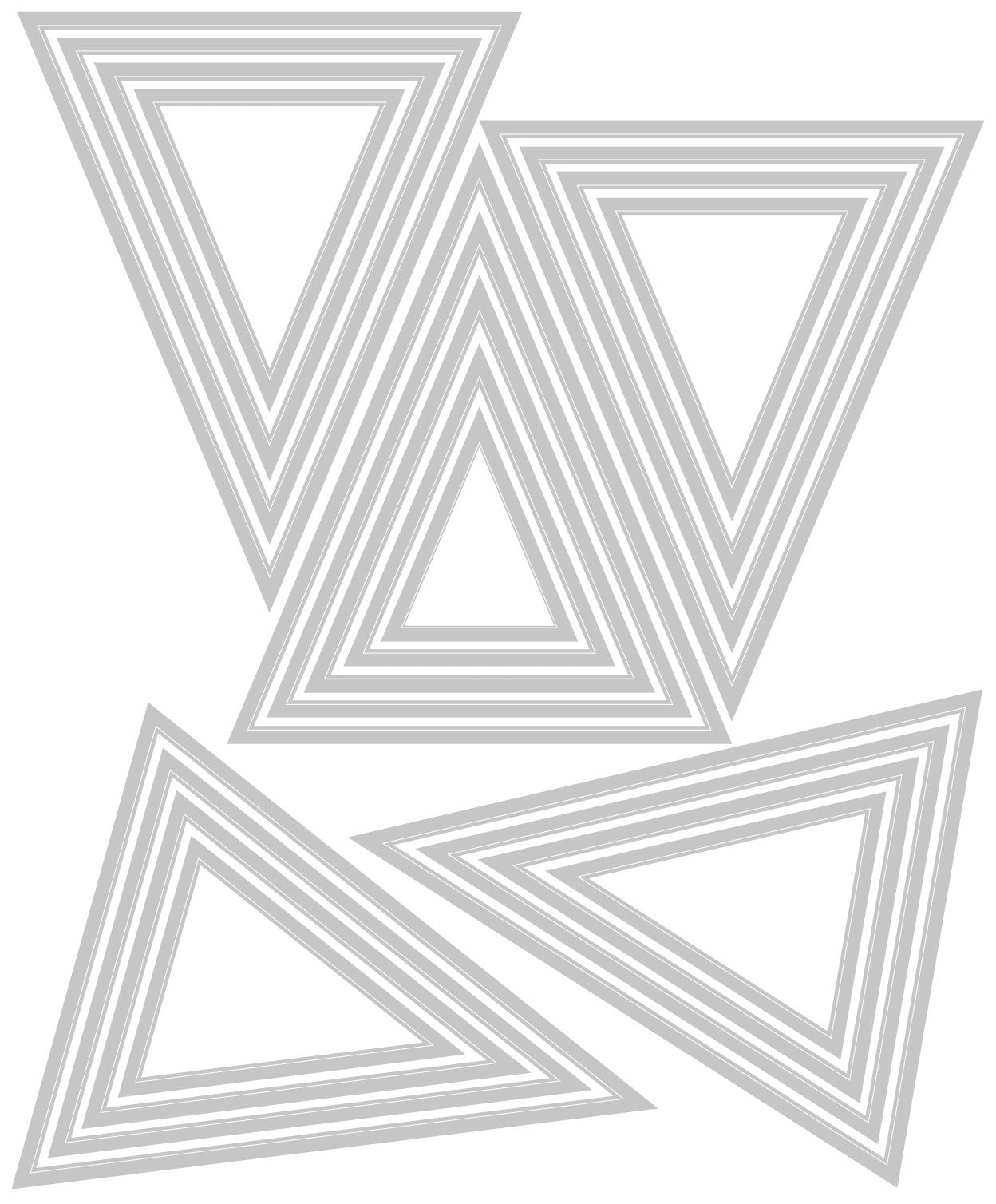 Sizzix Thinlits Dies By Tim Holtz 25/Pkg - Stacked Tiles Triangles