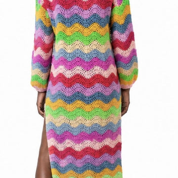 Ripple Maxi Crochet Dress