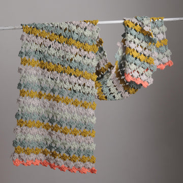 Crochet Flower Trellis Scarf