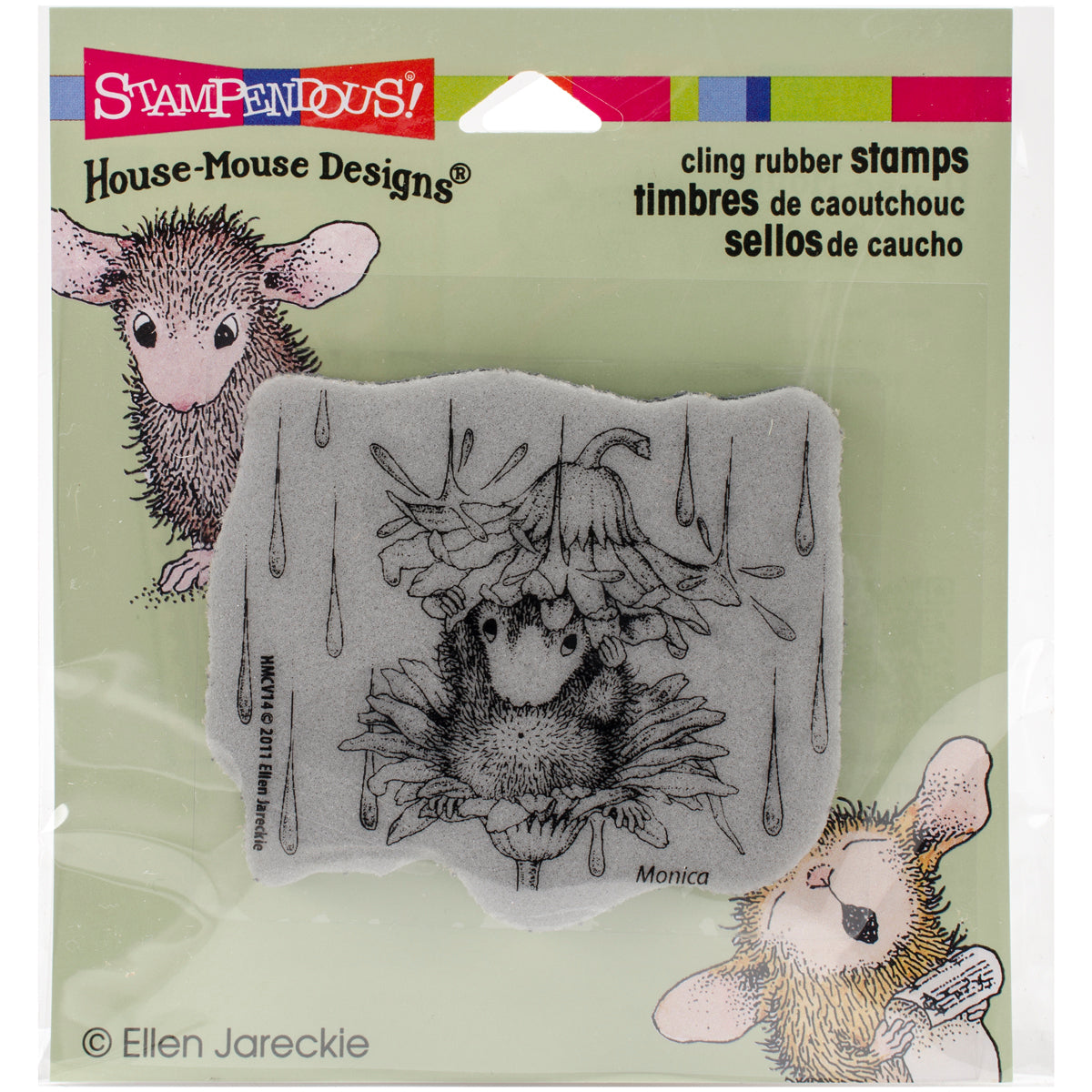 Stampendous House Mouse Cling Stamp - Rain Flower