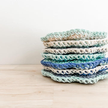 Snow Drop Crochet Coasters Pattern