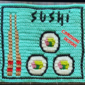 Sushi Vibes Overlay Mosaic Square