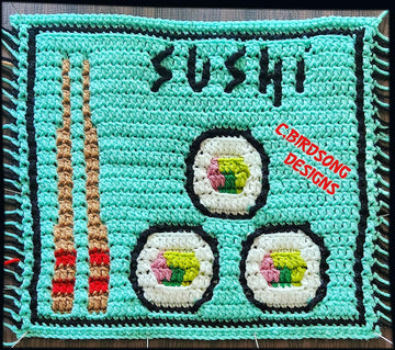 Sushi Vibes Overlay Mosaic Square