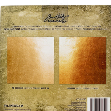 Advantus Idea-Ology Paper Stash Kraft Metallic Paper Pad 8"X8" 36/Pkg - Metallic 2