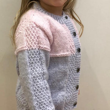 Girls Colour Block Cardigan