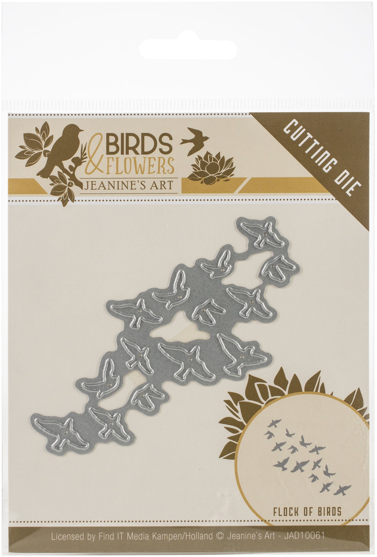 Find It Trading Jeanine's Art Die - Flock Of Birds, Birds & Flowers