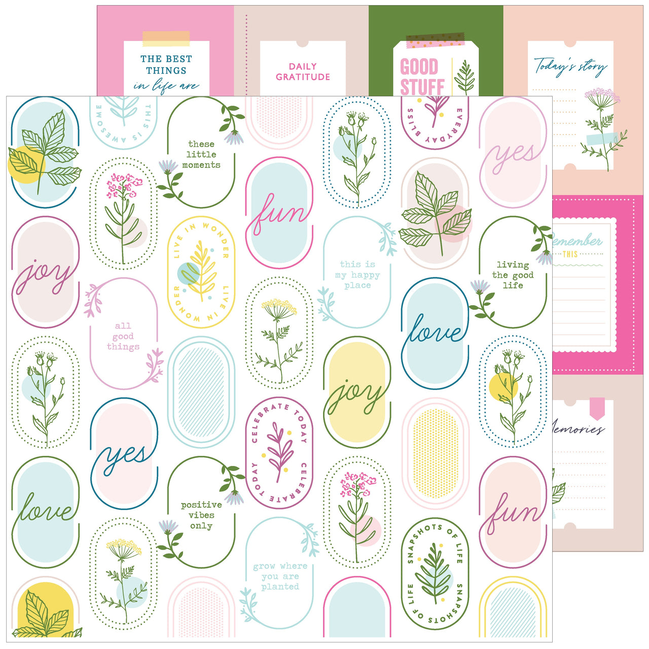 Pinkfresh Studio Noteworthy Double-Sided Cardstock 12"X12" 25/Pkg - Be Curious