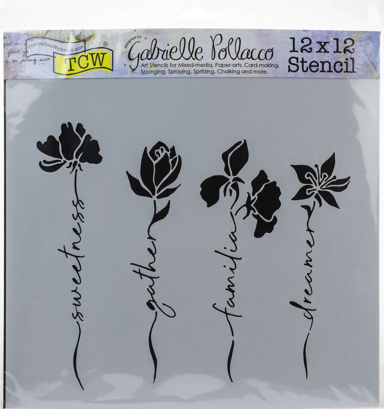 The Crafter's Workshop Crafter's Workshop Template 12"X12" - Words Stems