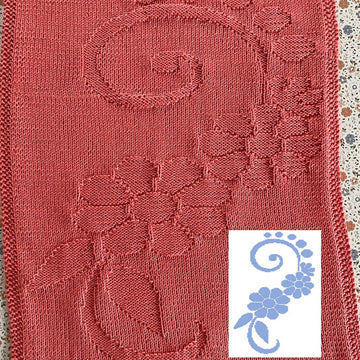 Nr. 791 Flower vine guest towel