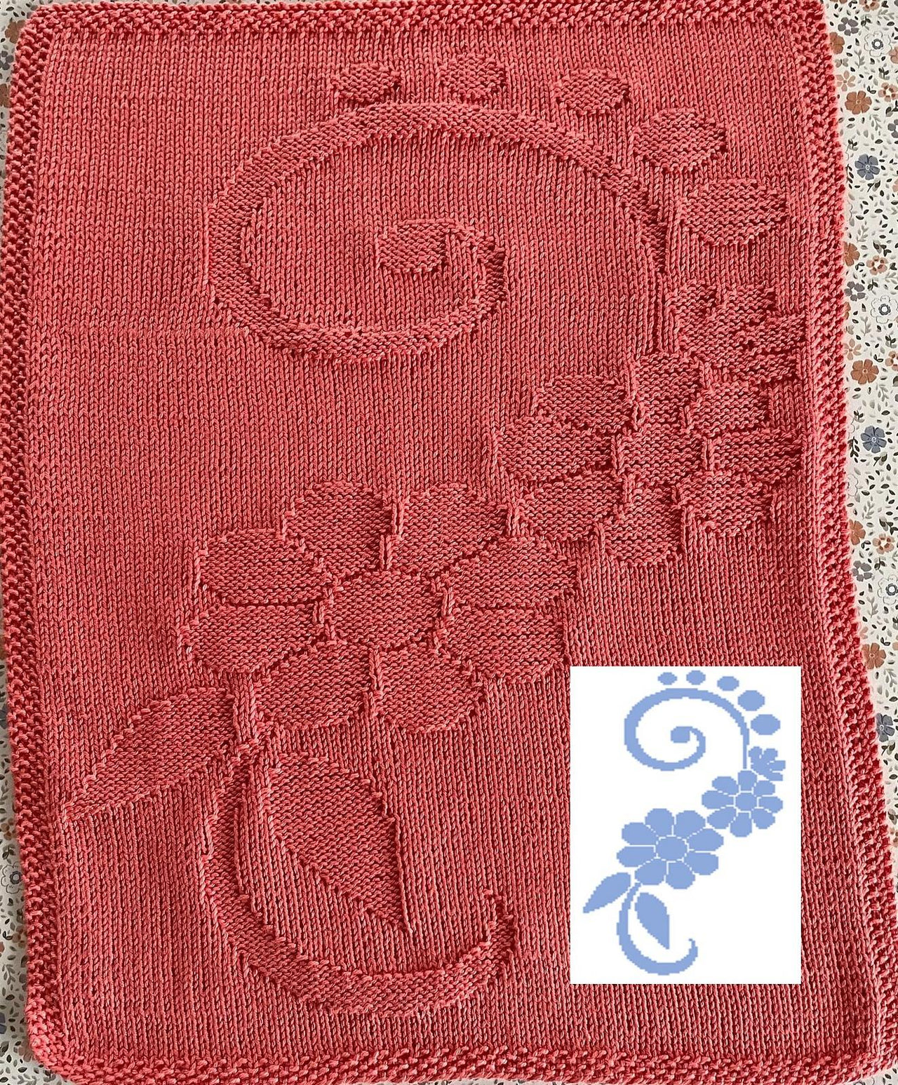Nr. 791 Flower vine guest towel