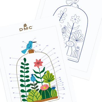 Terrarium  in DMC - PAT0313 -  Downloadable PDF