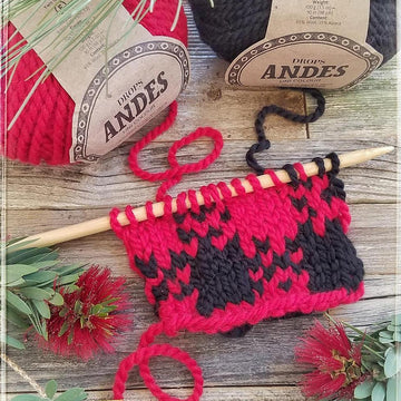 Indian Corn plaid chunky hat
