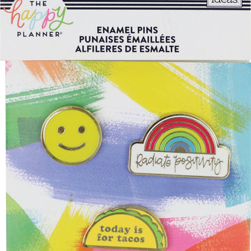Happy Planner Enamel Pins 3/Pkg - Radiate Positivity