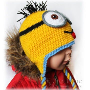Minion Earflup Hat Crochet Pattern