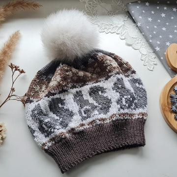 Cozy Squirrel Knit Hat