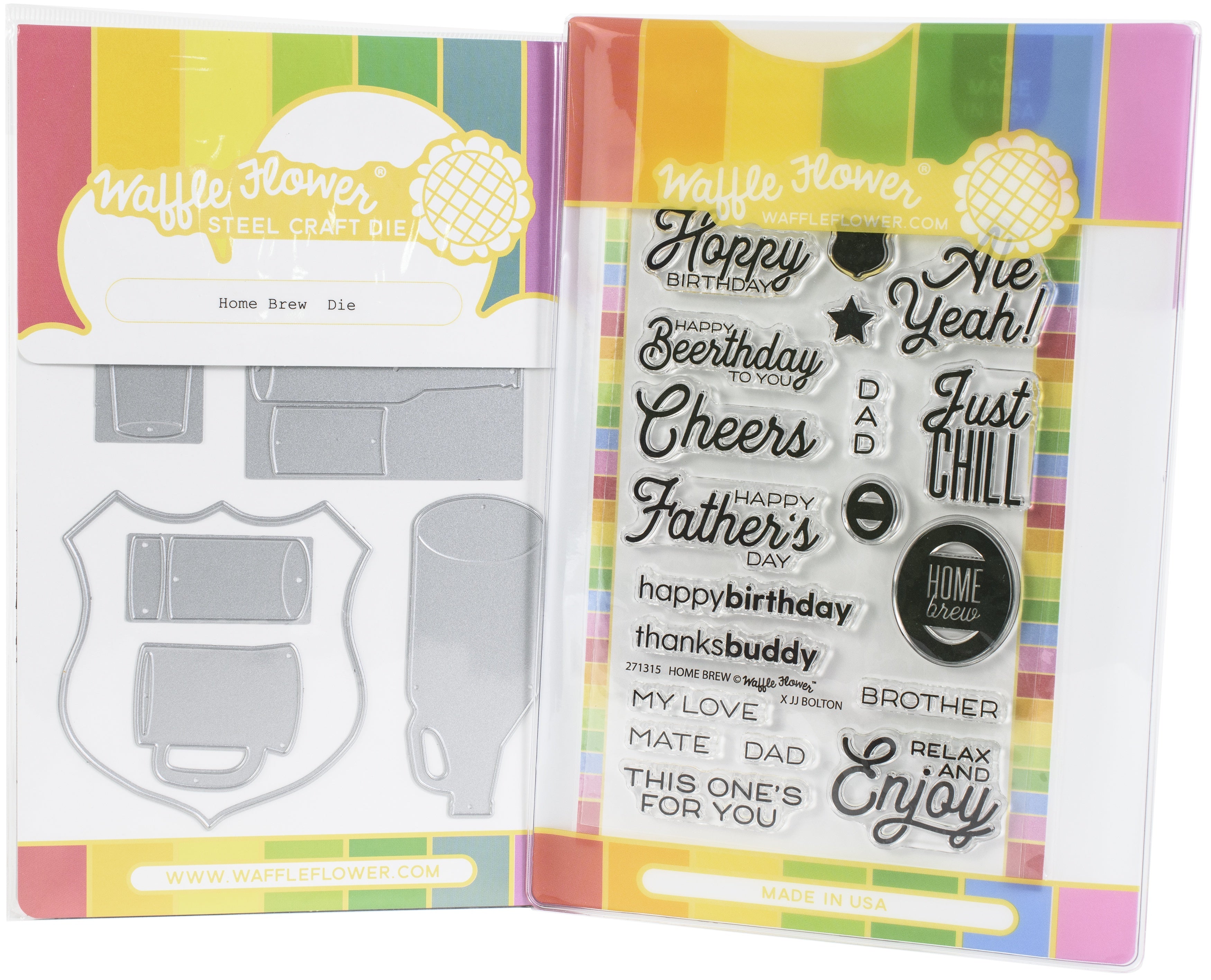 Waffle Flower Crafts Waffle Flower Stamp & Die Set - Home Brew