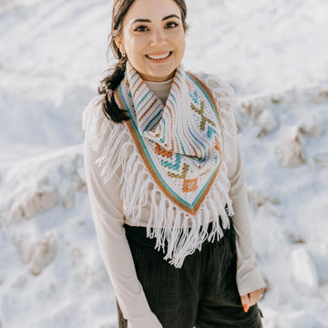 "Boho Chic" Mosaic Triangular Scarf