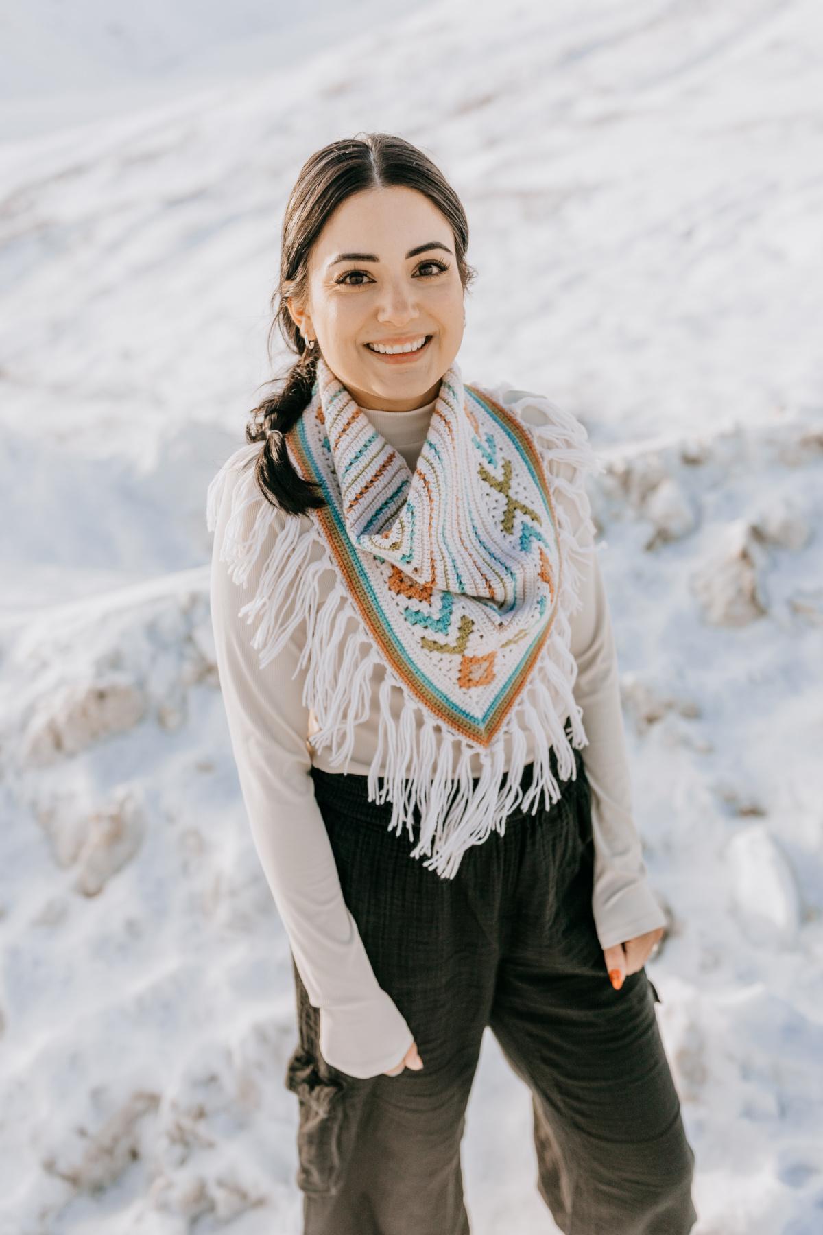 "Boho Chic" Mosaic Triangular Scarf