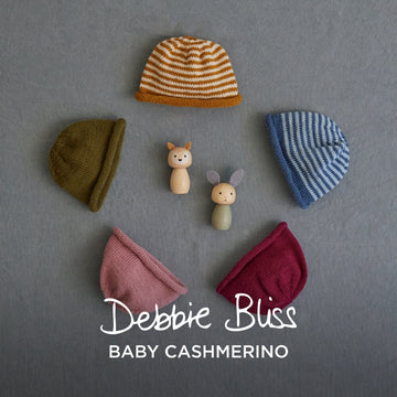Easy Baby Beanie - Hat Knitting Pattern for Babies in Debbie Bliss Baby Cashmerino