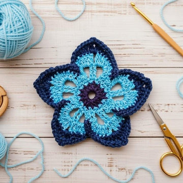 A crochet flower