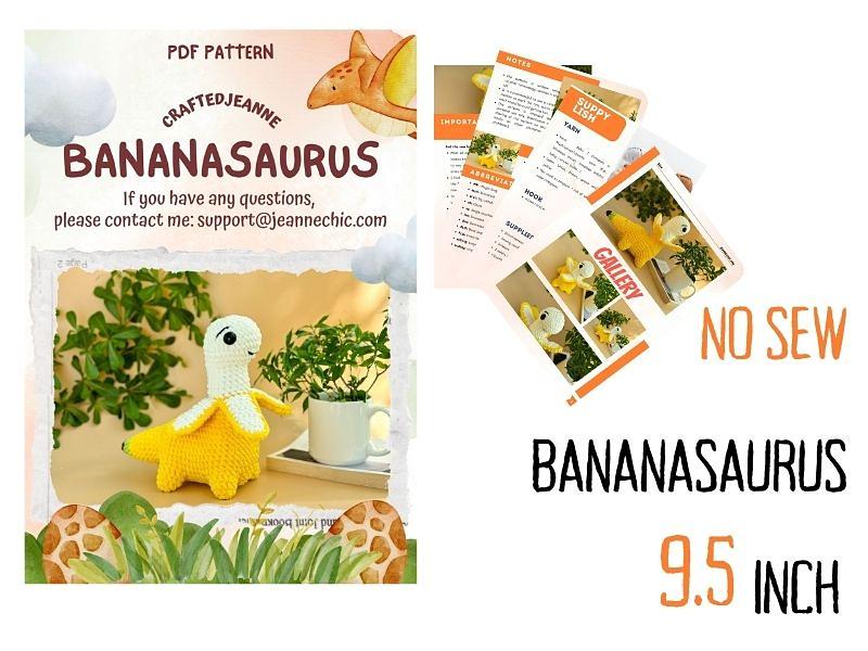 NO SEW Cute BANANASAURUS