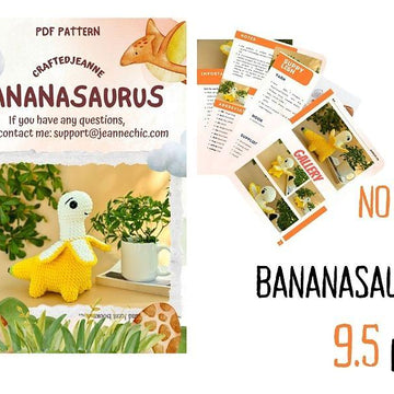NO SEW Cute BANANASAURUS
