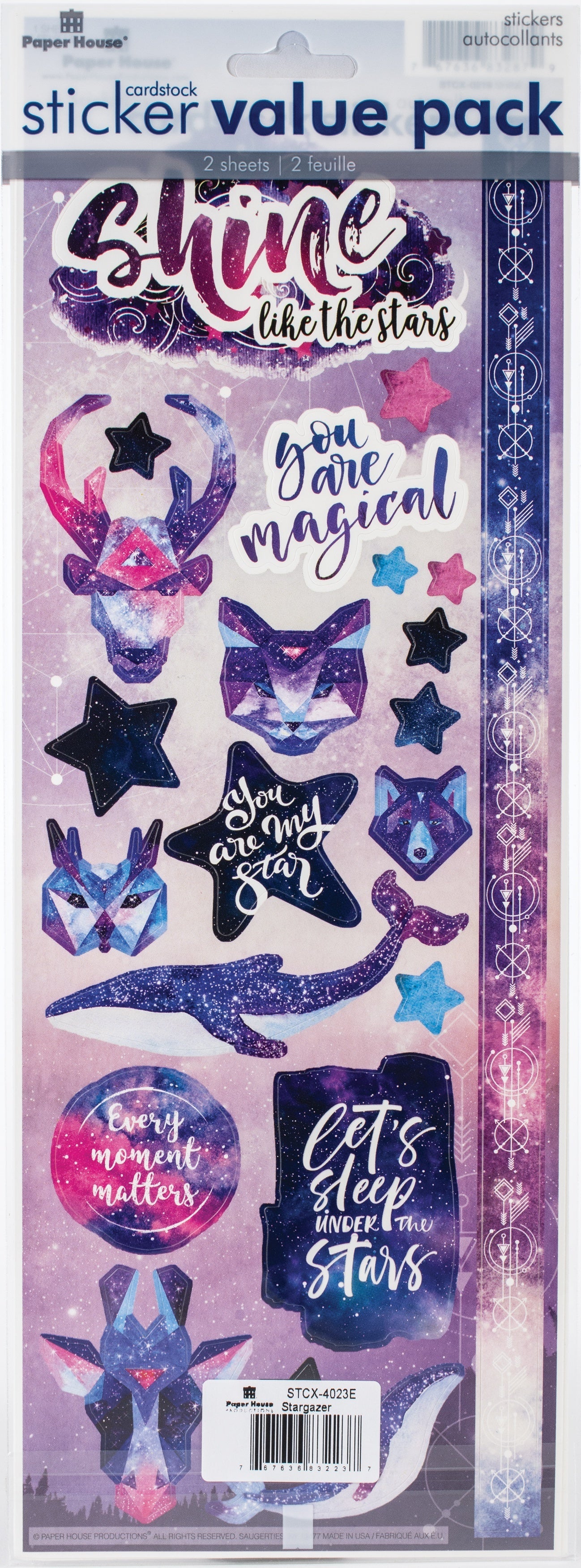 Paper House Cardstock Sticker 2/Pkg - Stargazer