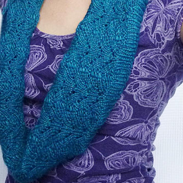 Nordic Lace Cowl (Instructions to work in the round)