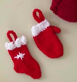 Stocking Ornament in Lion Brand Wool-Ease - 60185AD
