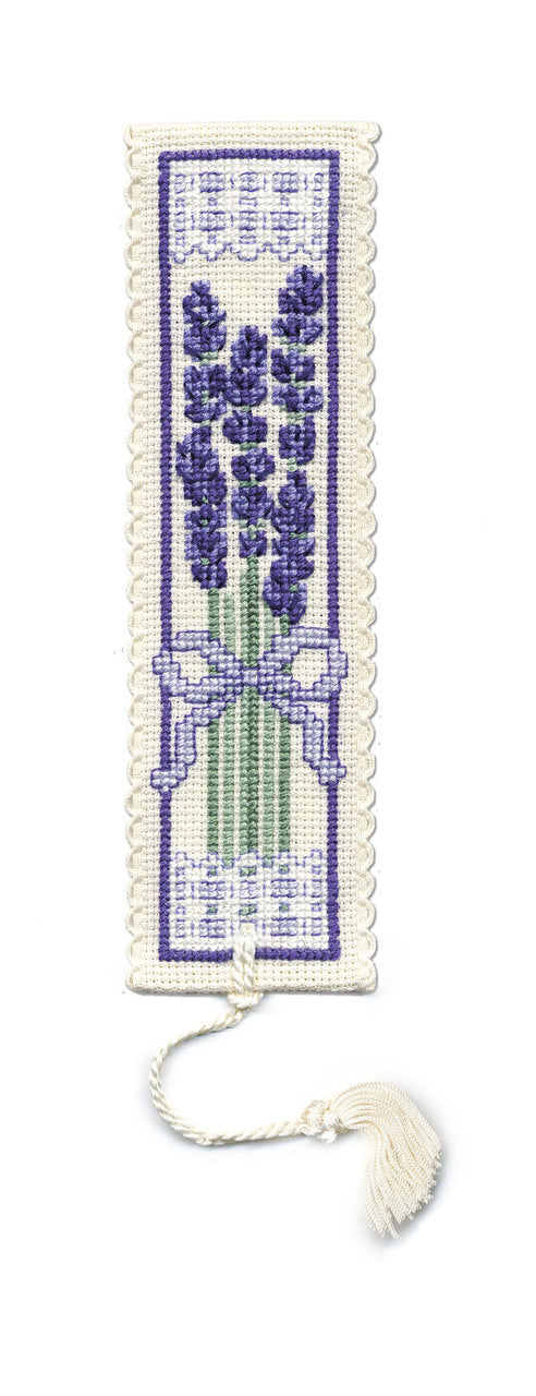Textile Heritage Victorian Lavender Bookmark Cross Stitch Kit - 19cm x 5cm
