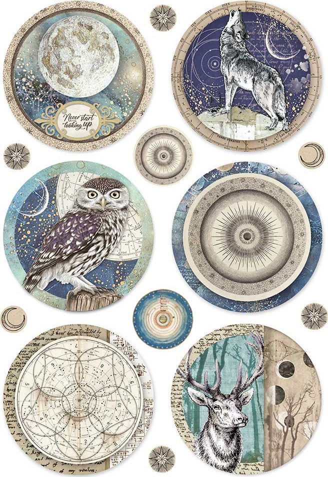 Stamperia Intl Stamperia Rice Paper Sheet A4 - Cosmos Sphere