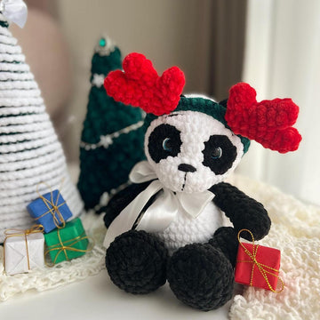 Christmas baby panda