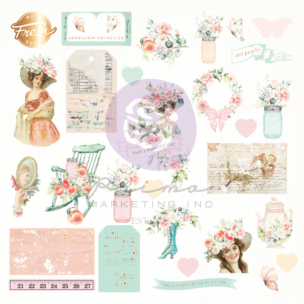 Prima Marketing Peach Tea Collection - Ephemera