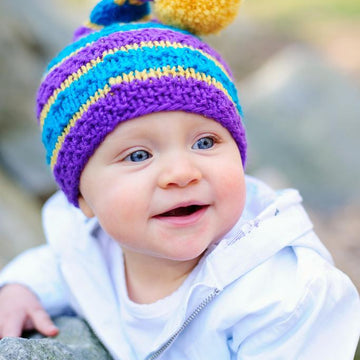 Textured Stripe Stocking Cap