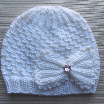 Small Drops Stitch Hat for a Girl