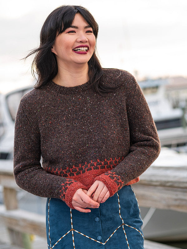 Cassatt Sweater in Berroco Millstone Tweed - Downloadable PDF